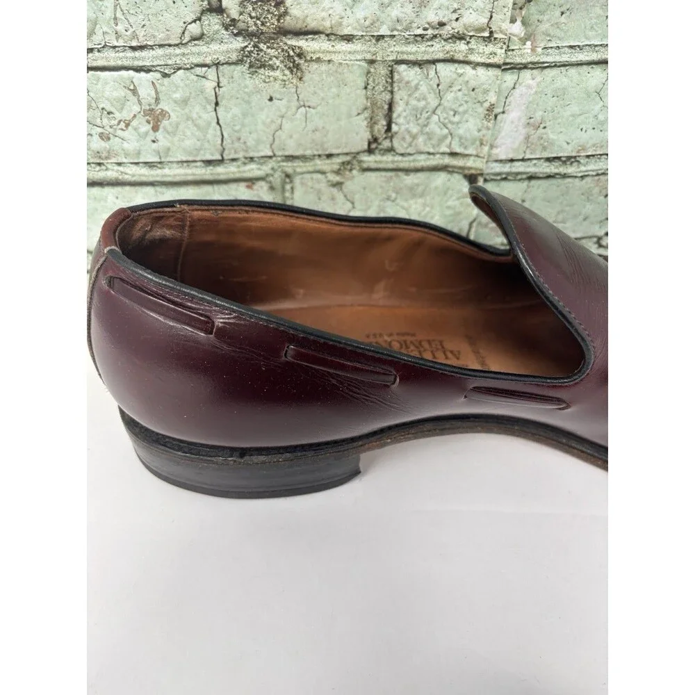 Allen Edmonds Saratoga Tassel Loafers 14 AA  Narrow Burgundy Oxblood Leather USA
